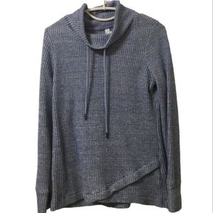 Ideology Blue Waffle Knit Pullover Size Small